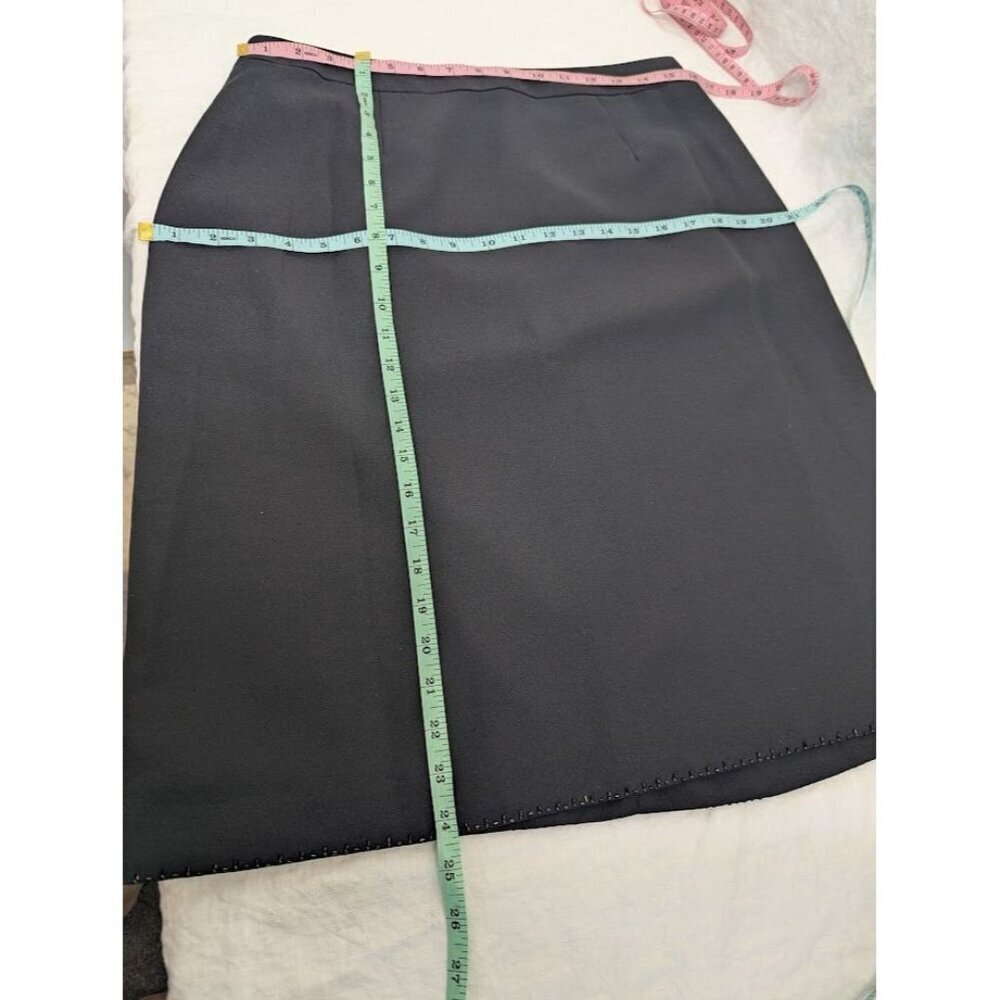 Adrianna Papell women's size 14 black skirt beaded detail, 1990s vintage C14 - Picture 9 of 9